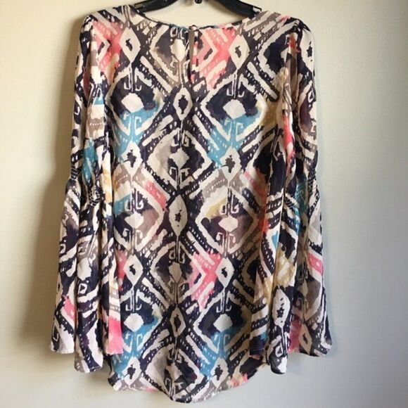 Blu pepper vintage medium sheer colorful long slee - Picture 2 of 5